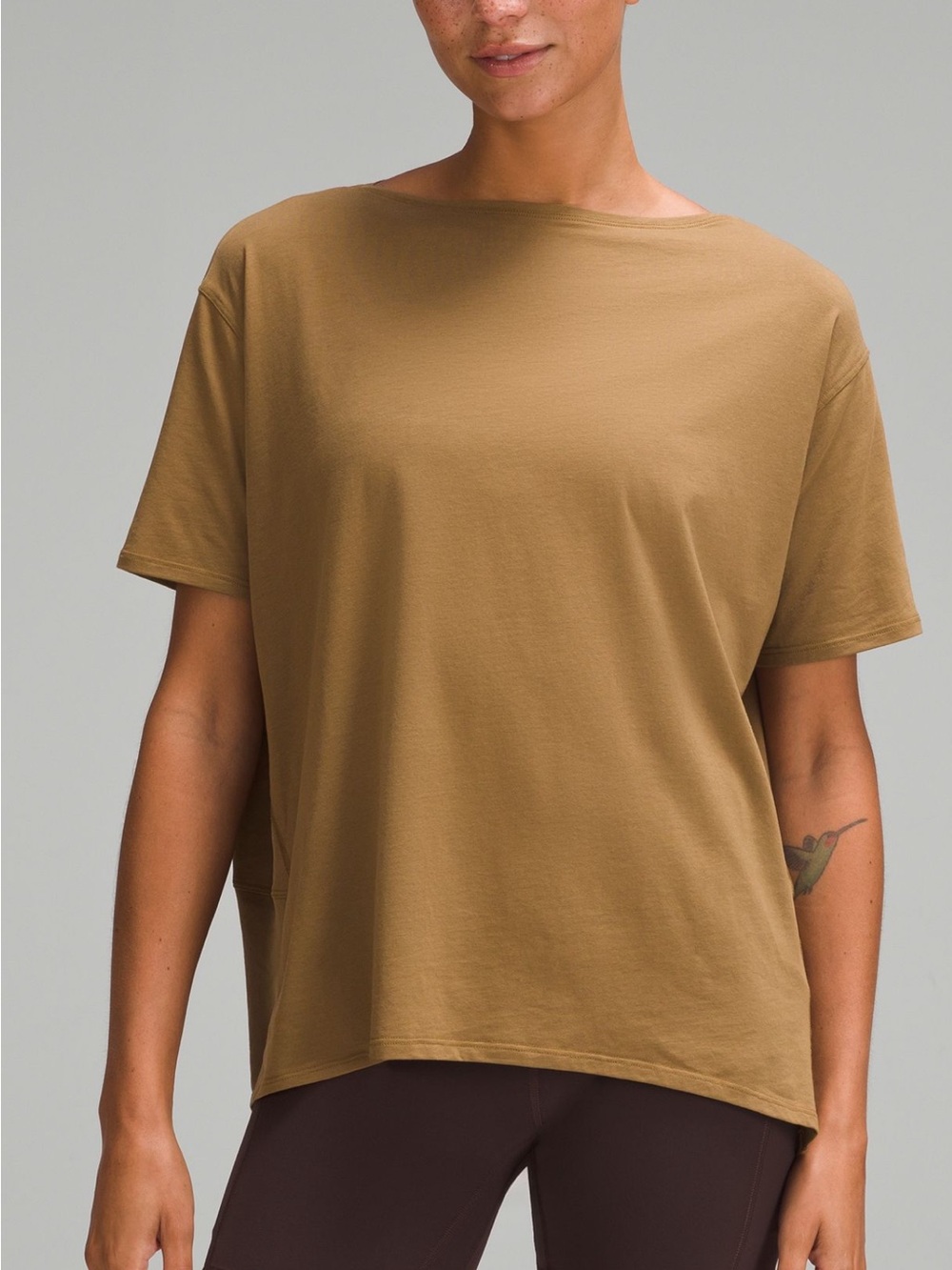 lululemon athletica Relaxed Short Sleeve Top - Camel Brown
